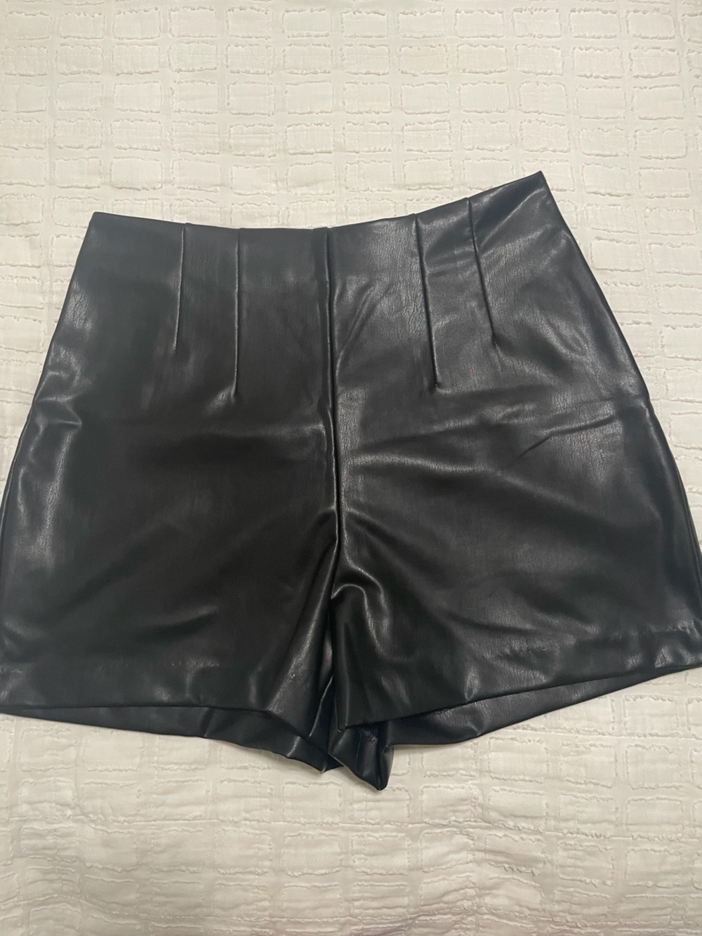 Express Women High-Waist Black Faux Leather Women’s Shorts